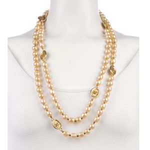 Vintage Chanel Faux Pearl Necklace